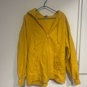 TNA super cozy fleece boyfriend zip-up sweater